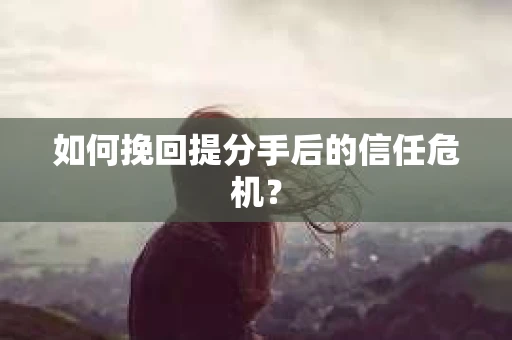 如何挽回提分手后的信任危机？