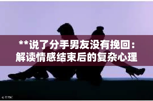 **说了分手男友没有挽回：解读情感结束后的复杂心理与现实**