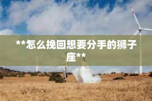 **怎么挽回想要分手的狮子座**