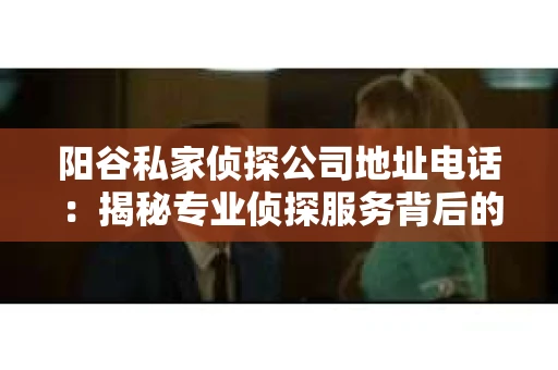 阳谷私家侦探公司地址电话：揭秘专业侦探服务背后的故事