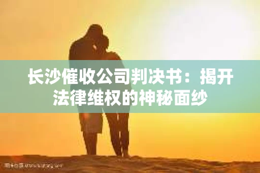 长沙催收公司判决书：揭开法律维权的神秘面纱