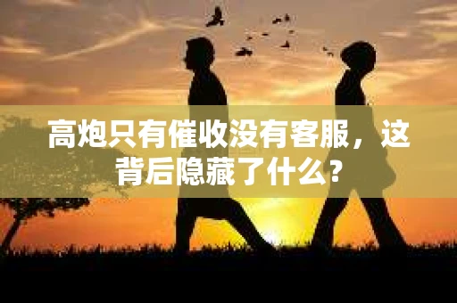 高炮只有催收没有客服，这背后隐藏了什么？