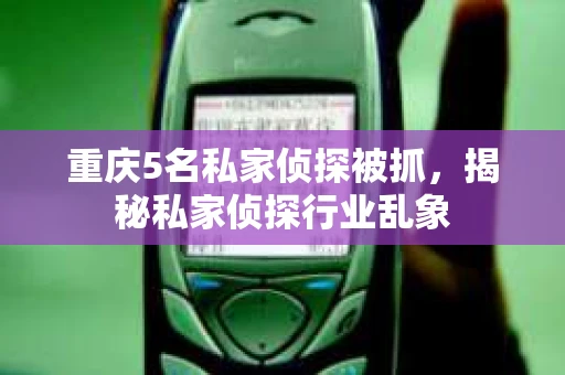 重庆5名私家侦探被抓，揭秘私家侦探行业乱象