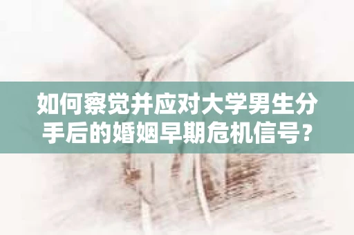 如何察觉并应对大学男生分手后的婚姻早期危机信号？