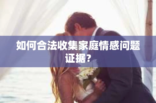 如何合法收集家庭情感问题证据？